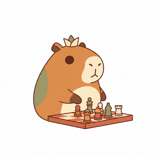 Capy playing chess