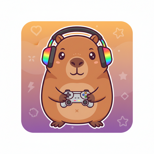 Capy with gaming headset