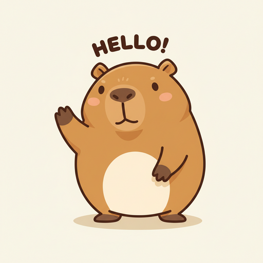Capy waving hello