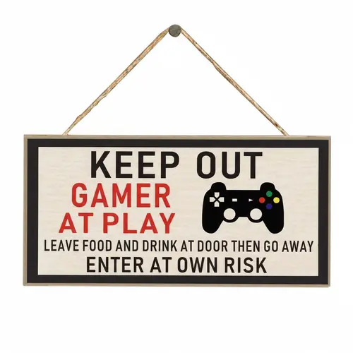 'Do Not Disturb, Gaming' Door Sign